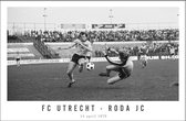Walljar - FC Utrecht - Roda JC '79 - Zwart wit poster met lijst