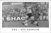 Walljar - DOS - HFC Haarlem '70 - Zwart wit poster met lijst
