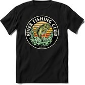 River fishing club | vissen outdoor T-Shirt Heren / dames | hengelsport cadeau Shirt - grappige Spreuken, Zinnen en Teksten Maat L