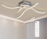 WOERIT 28W dimbare plafondlamp, plafondlamp met afstandsbediening, moderne kroonluchter 3000K / 4000K / 6000K voor hal, kantoor, keuken, woonkamer, slaapkamer