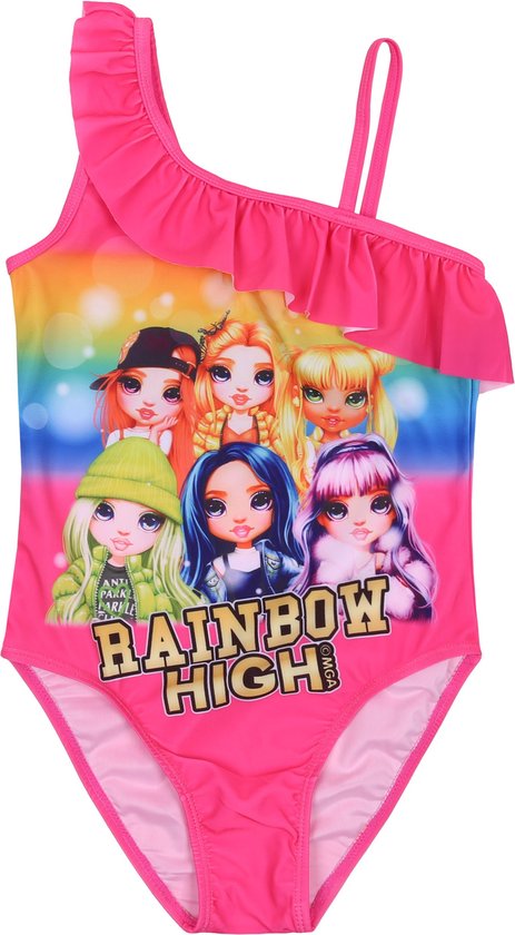 Roze meisjesbadpak - Rainbow High / 98-104