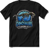 Dino Kinder T-Shirt Jongens / Meisjes  -  Leuk Dinosaurus Cadeau Shirt - grappige Spreuken, Zinnen en Teksten. Maat 134/140