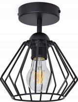 Plafonnière Zwart - Plafondlamp Industrieel - Met E27 fitting - Metaal