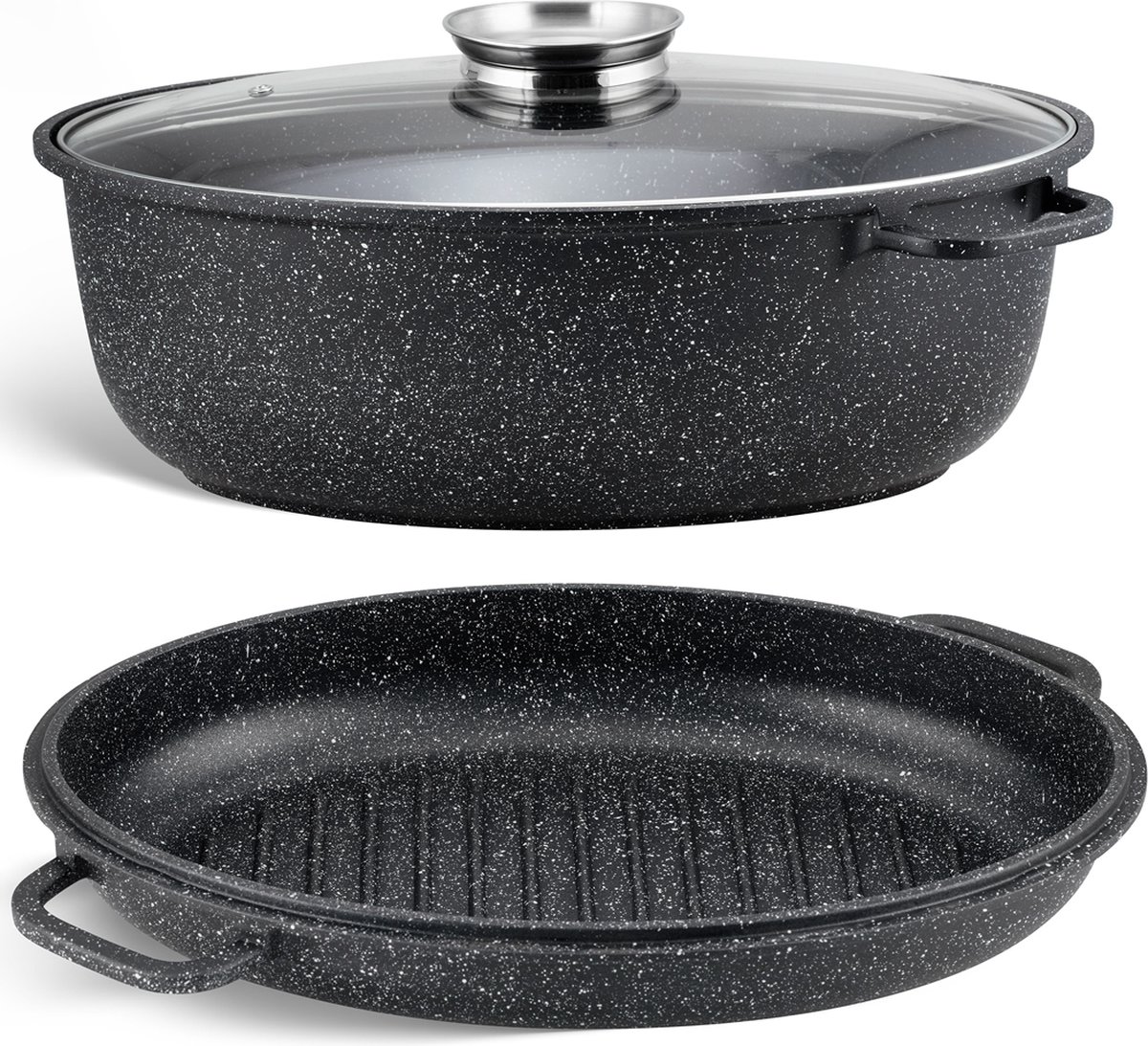 Edënbërg Stonetec Line - Luxe Braadpan 3-delige set van Gesmeed Aluminium