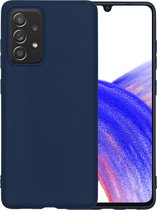 Samsung A33 Hoesje Siliconen - Samsung Galaxy A33 Case - Samsung A33 Hoes - Donkerblauw