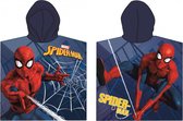 Strandlaken Spiderman 50 x 100 - Donker Blauw - Badponcho - Badcape - Kinderdoek - Omslagdoek kinderen - Handdoek - Beach cape