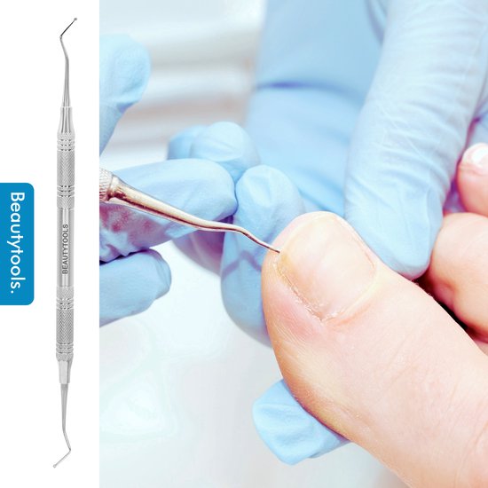 Beauty Tools INOX Pedicure Excavator / Nail Lifter pour les ongles incarnés et les coins - Nail Lifter - Double face Super Fine 0.5 mm Spoons (NL-0218)