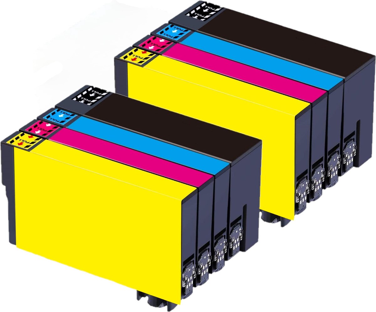 Image of Huismerk geschikt voor Epson 35XL Inktpatronen (8X) - WF-4740DTWF - WF-4730DTWF - WF-4720DWF - WF-4725DWF