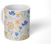 Mok - Koffiemok - Patronen - Bloemen - Flora - Mokken - 350 ML - Beker - Koffiemokken - Theemok