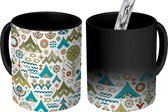 Magische Mok - Foto op Warmte Mokken - Koffiemok - Avontuur - Kamperen - Jongens - Patronen - Magic Mok - Beker - 350 ML - Theemok