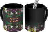 Magische Mok - Foto op Warmte Mokken - Koffiemok - Design - Bloemen - Ornament - Botanisch - Magic Mok - Beker - 350 ML - Theemok