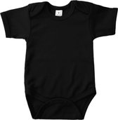 Romper Zwart Blanco - Zwarte Romper - Babypakje Zwart - Baby Romper - Rompertje - Newborn - Pasgeboren - Korte mouw - Zomer romper - Blanco - Hoge Kwaliteit - Basic Romper - Zwarte