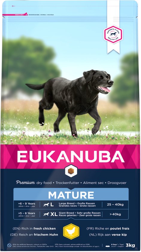 Eukanuba Dog Mature & Senior - Large Breed - Kip - Hondenvoer - 3 kg