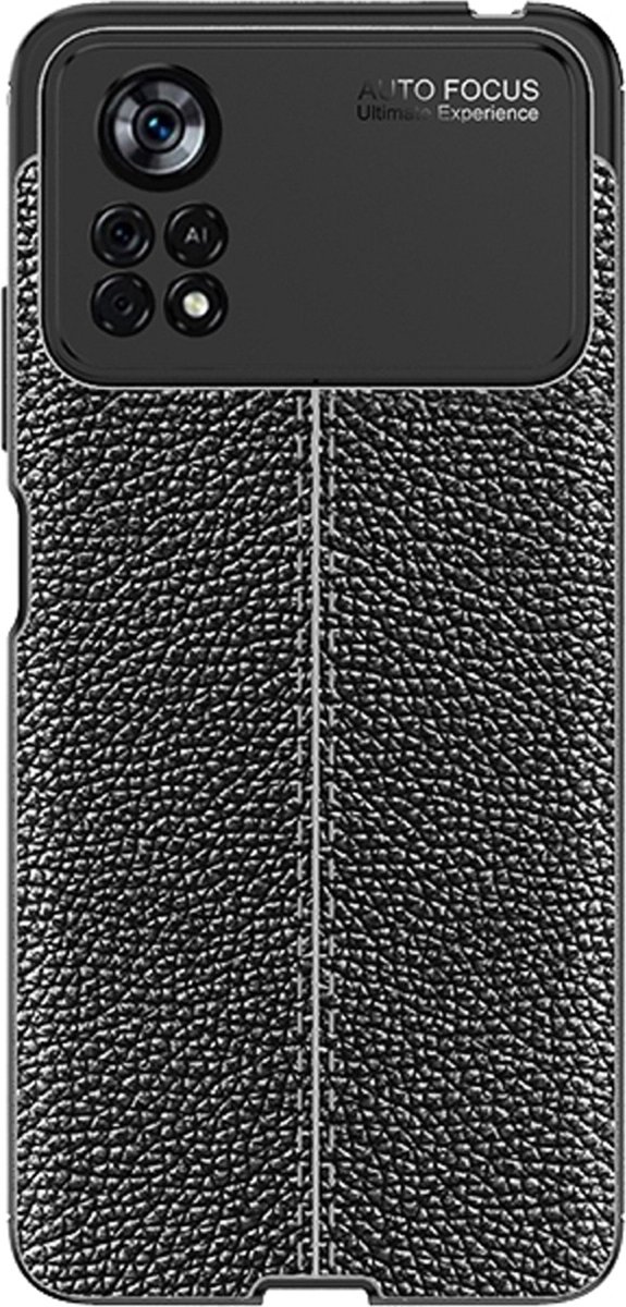 Just in Case hoesje geschikt voor Poco X4 Pro - TPU Hoesje Flexibel Soft Design - Zwart