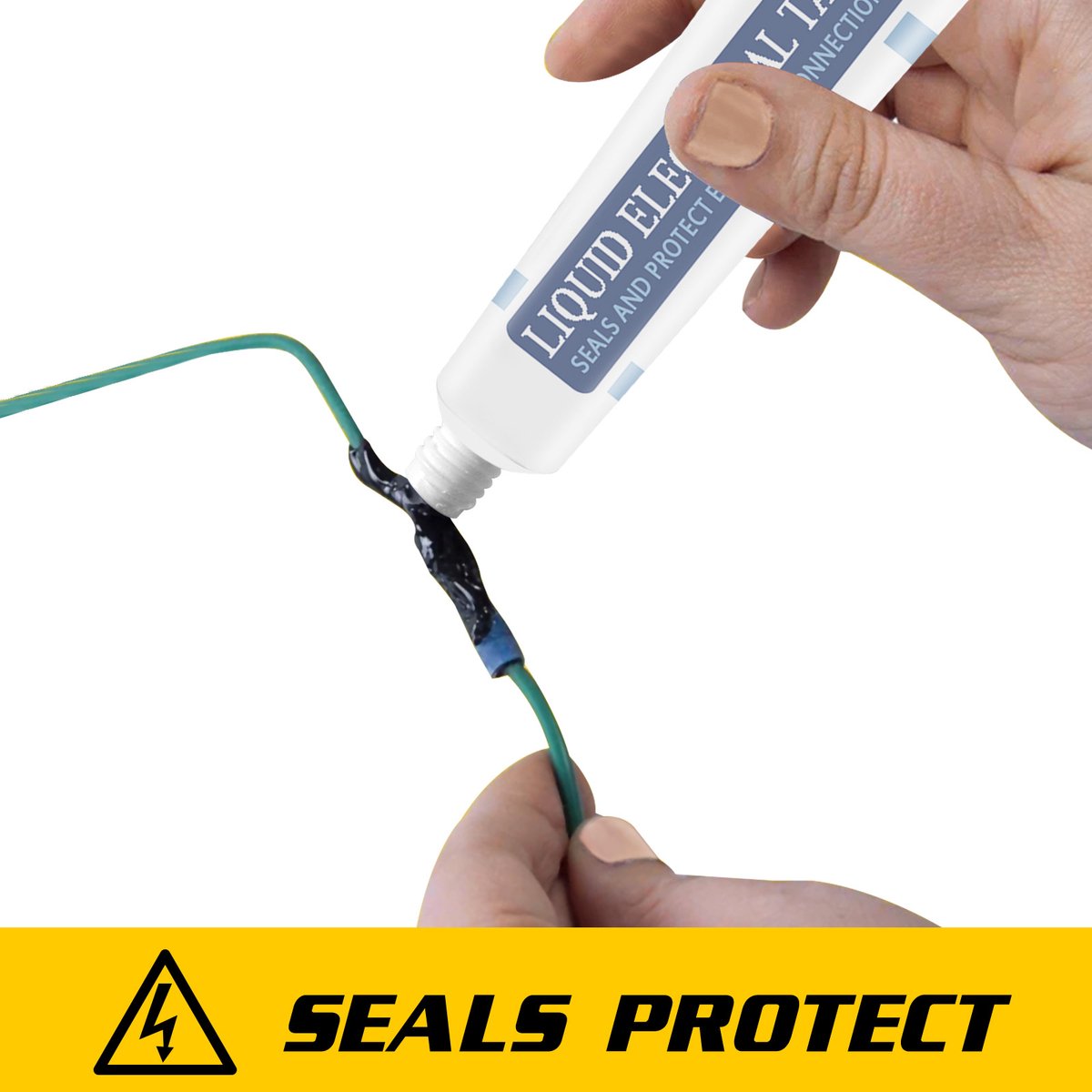 HASAIKA Vloeibaar rubber, isolatietape, elektrische isolatietape, sneldrogend, elektronische bevestiging, vuurvaste lijm (wit