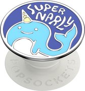 PopSockets PopGrip - Verwisselbare Telefoonbutton en Standaard - Enamel Walvis Blauw (Metaal)