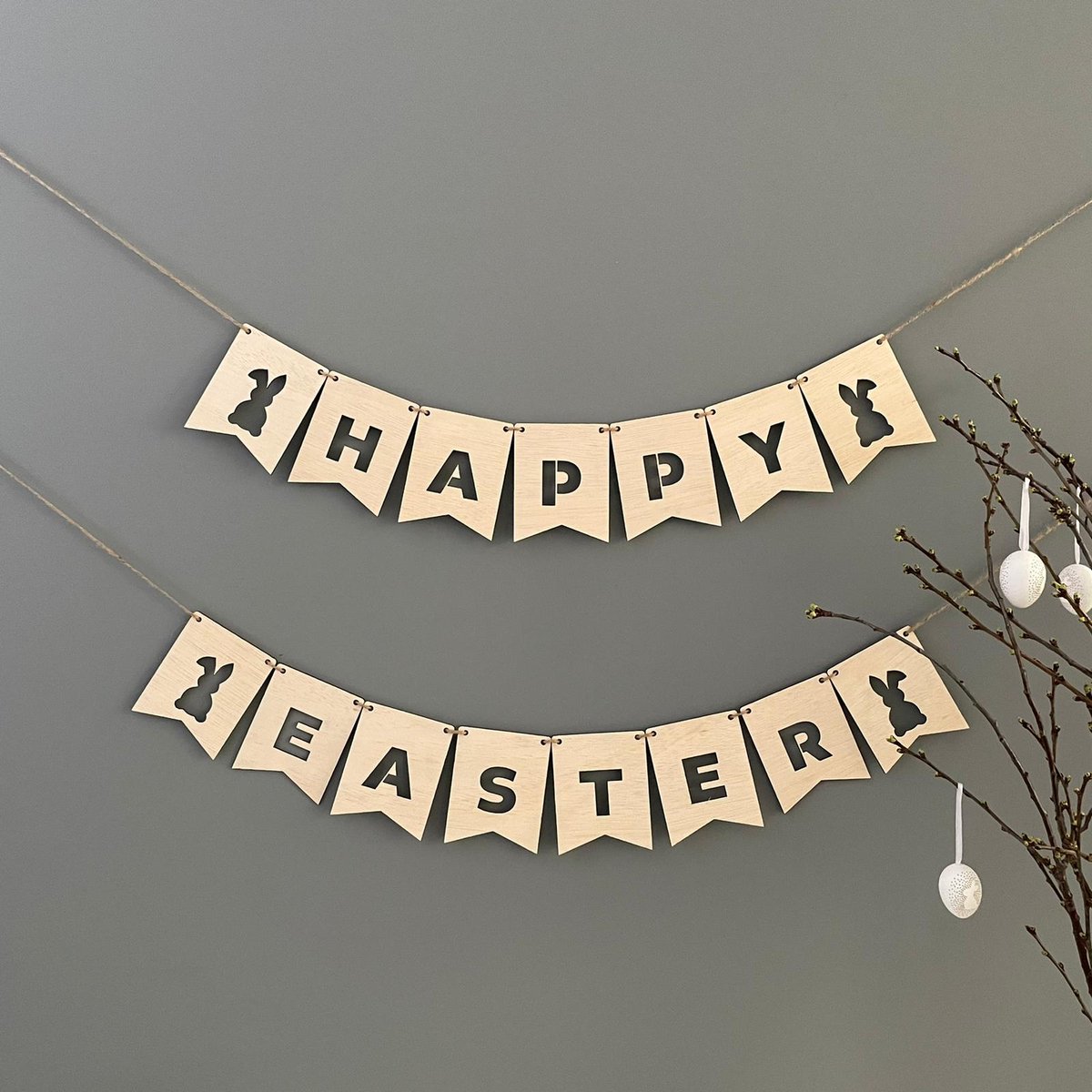 Haasjesslinger pasen DIY | Paasdecoratie - Liefs van Cindy