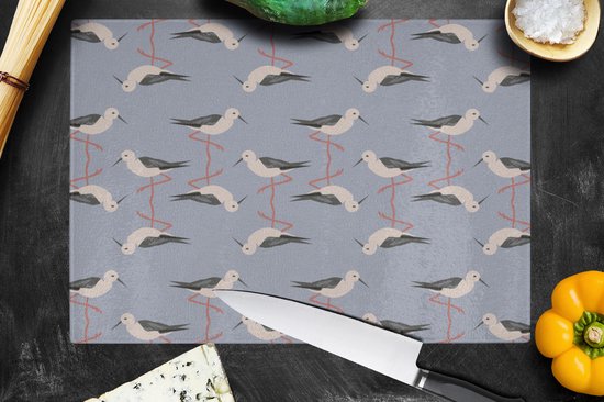 Planche à découper en Verres - 39x28 - Vogel - Cigogne - Motif - Planches à découper en Glas