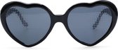 Hartjes bril – Festival bril –  Feest bril –  Hartvormige Effectbril – Zwart