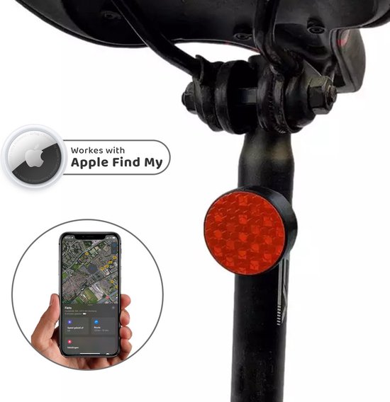 Airtag Bike Mount Compatibel Met Apple AirTag Reflector Voor Fiets airtag-bike-mount-compatibel-met-apple-airtag-reflector-voor-fiets