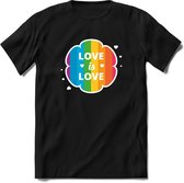 Love is Love | Pride T-Shirt Heren - Dames - Unisex | LHBTI / LGBT / Gay / Homo / Lesbi |Cadeau Shirt | Grappige Love is Love Spreuken - Zinnen - Teksten Maat 3XL