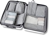Somstyle Packing Cubes Set 7-Delig - Kleding Organizer Voor Reis Koffer, Backpack en Tas - Travel Bag Opbergzakken - Pack Compression Cubes - Geschikt voor Kleding, Schoenen en Elektronica - Grijs