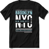 New York City - Brooklyn | TSK Original & vintage | T-Shirt Heren - Dames | Licht Blauw | Perfect Cadeau Shirt | Grappige Spreuken - Zinnen - Teksten | Maat 3XL