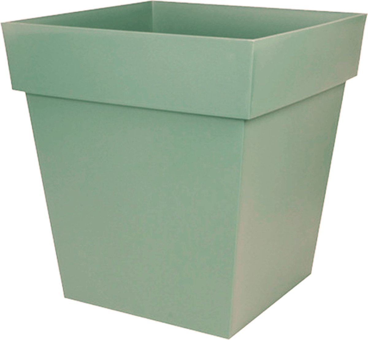 EDA Bloempot Toscane vierkant - kunststof - groen - L39 x B39 x H39 cm - 38 liter - Bloempotten/plantenpotten
