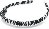 Haarband met Stof- Diadeem - Zebra