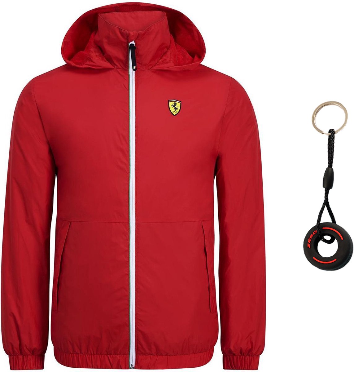 Ferrari Scuderia - Windbreaker Jacket - inclusief F1 sleutelhanger - Jas - Formule 1 - Maat M
