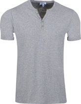 Consenso - Heren T-Shirt - Henley Kraag - Grijs