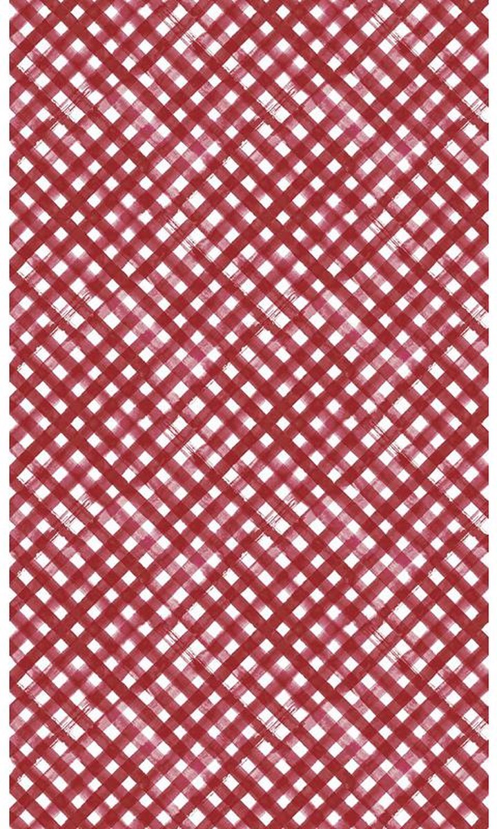 Duni Tafellaken Red Checks 138x220cm 3-laagstissue FSC pak a 20 servetten