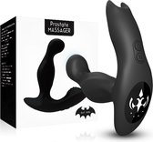 Bossoftoys - Bat king zwart - 52-00041 - Silicone Massager - Afstandsbediening - Prostate Massager - 7 vibratiestanden - 4 rotatiefuncties - Zwart