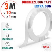 TENTA® Dubbelzijdig Tape Extra Dun - 3m x 10mm x 1mm