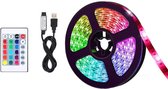 Ledstrip RGB Flexibele 5m, SMD 5050, LED-strip met USB-kabel, Afstandsbediening, 5V DC Lichtstrip, LED strips voor Decoratie, Keuken, Terras, Party