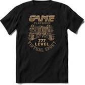 Play and win | Gaming kado T-Shirt heren - dames | Bruin | Perfect game pc cadeau shirt | Grappige console spreuken - zinnen - teksten Maat XL