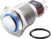 TRU COMPONENTS TC-GQ16-KH-11ZE/J/B/12V/S Vandalismebestendige drukschakelaar 48 V/DC 2 A 1x uit/aan Continu Blauw IP65