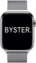 BYSTER. Milanees bandje voor Apple Watch - 42/44/45 mm - Zilver
