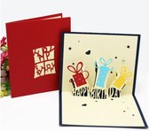 Verjaardagskaart - Wenskaart - 3D - Pop-up - Gevouwen Kaarten - Feestelijke kleurige wenskaarten - Cadeau - Inclusief envelop - Happy Birthday - Birthday Card - Greeting Card - Envelope included --