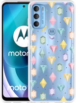 Motorola Moto G71 Hoesje Diamonds - Designed by Cazy