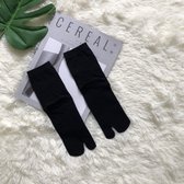 Tabi sokken - Tabis - Teensok - Japanse sok - Zwart - 40/46 - Zwarte sokken - Beenmode - Tabi Socks - Socks