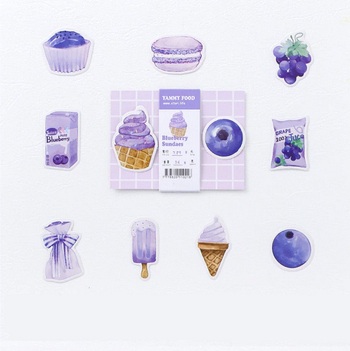 Fruit, Cupcakes & IJs Stickers 22 stickers – Bullet Journal, Planner & Scrapbook Stickers – Sinterklaas & Kerstcadeau – Schoencadeau – Cadeaus onder €5
