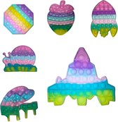 Fidget Toys Pakket - 6x - Inclusief Straaljager - Pop it fidget toy goedkoop
