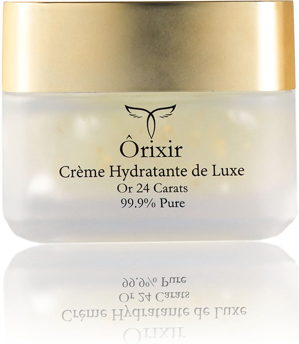 Orixir Luxury Moisturizing Cream - Gezichtscreme mannen - Gezichtscreme vrouwen met hyaluronzuur, slakkenslijm en 24 karaats puur goud, anti-verouderingseffect, intensief hydrateert en verstevigt de huid zichtbaar|
