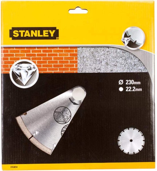 Stanley STA38142-XJ diamantzaagblad 23 cm Diamantzaagblad met gesegmenteerde rand