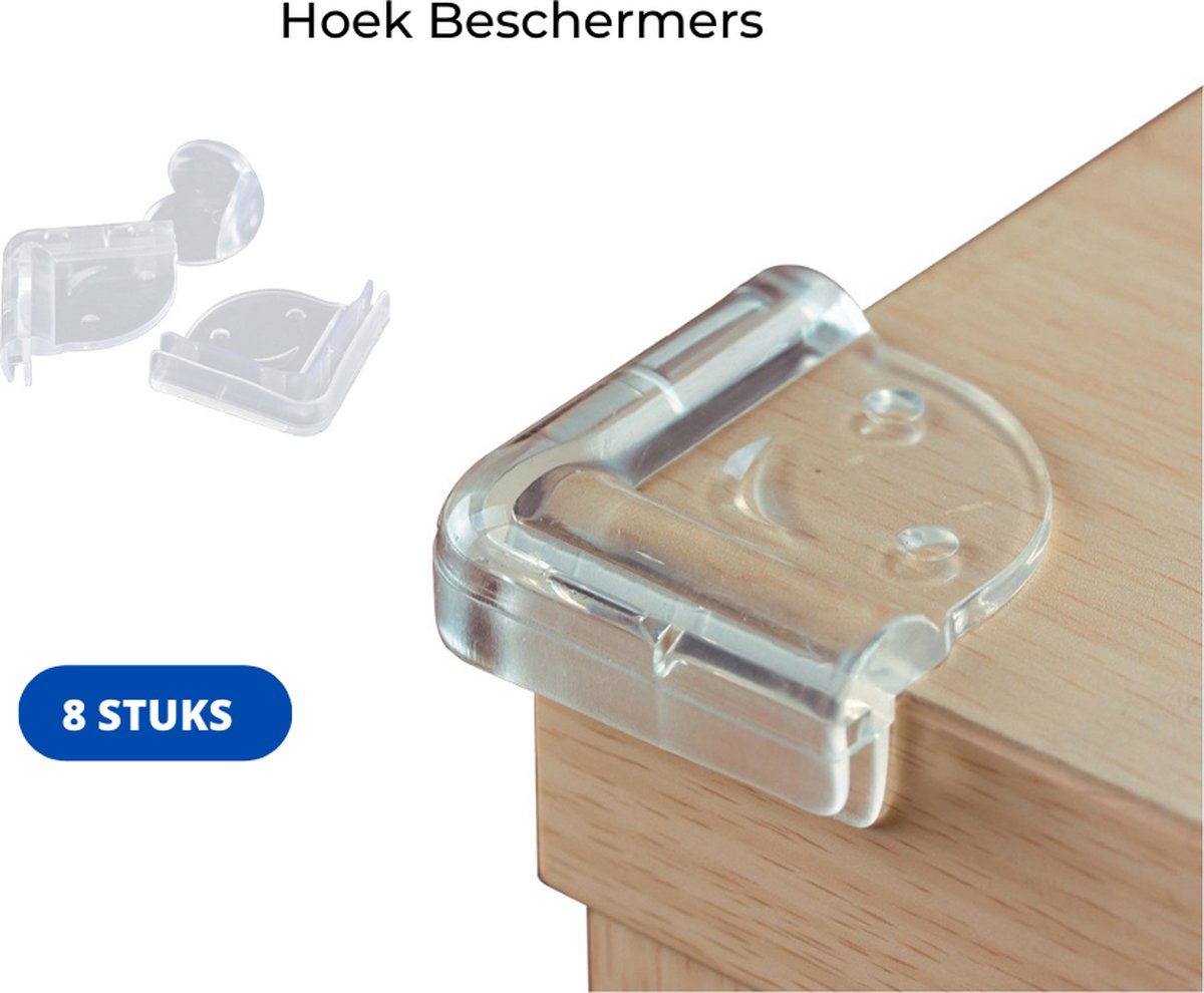 INCREWAY 8 STKS ABS Materiaal Zelfklevende Plint Hoek Blokken Wit