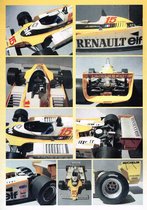 bouwplaat/modelbouw in karton, Formule 1 Renault RE-20