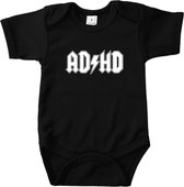 Rompertjes baby met tekst - ADHD - Romper zwart - Maat 62/68