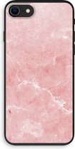 Case Company® - iPhone 7 hoesje - Roze marmer - 100% Biologisch Afbreekbaar - Duurzaam - Biodegradable Soft Case - Milieuvriendelijke Print op Achterkant - Zwarte Zijkanten - Bescherming Over