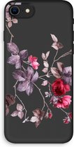 Case Company® - iPhone 8 hoesje - Mooie bloemen - 100% Biologisch Afbreekbaar - Duurzaam - Biodegradable Soft Case - Milieuvriendelijke Print op Achterkant - Zwarte Zijkanten - Bescherming Ov